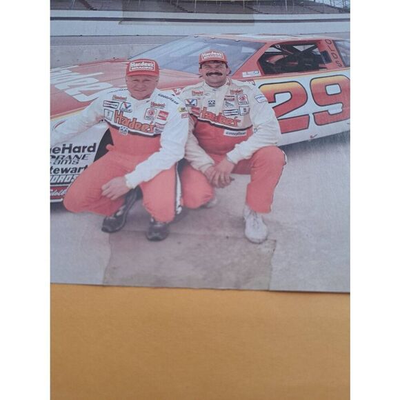 Vintage 1980s Hardees Racing NASCAR Postcard 6x9 Cale Yarborough Dale Jarrett 29 - Picture 3 of 8